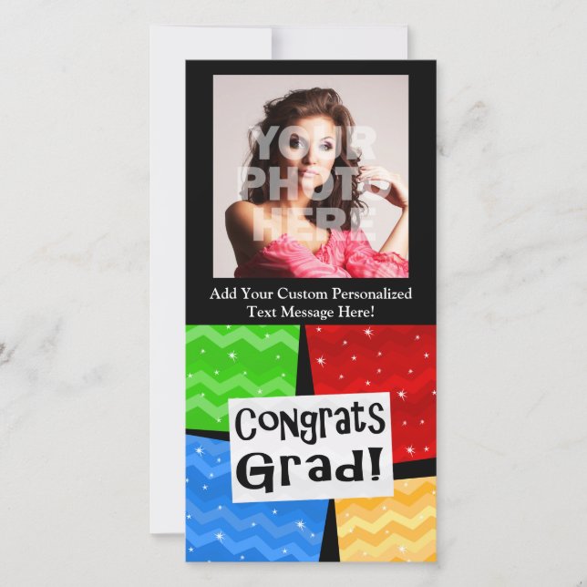 Congrats Grad Festive Multicolor Graduation Party (Front)