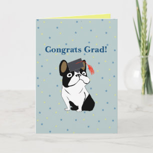 Congrats Grad French Bulldog Card