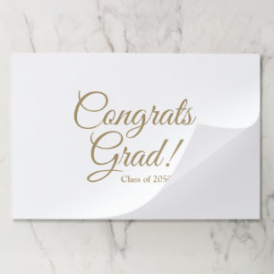 Congrats grad gold class year elegant placemats