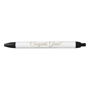 Congrats grad gold custom script text class year pen
