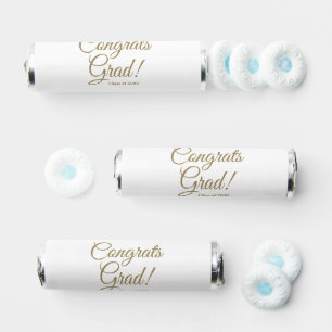 Congrats grad gold script class year elegant breath savers® mints