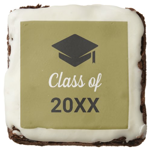 Congrats Grad Graduation Cap Class Of Any Year Brownie