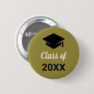 Congrats Grad Graduation Cap Class Of Any Year Button