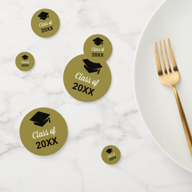 Congrats Grad Graduation Cap Class Of Any Year Confetti (Group)