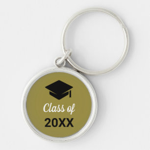 Congrats Grad Graduation Cap Class Of Any Year Keychain