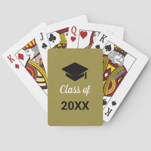 Congrats Grad Graduation Cap Class Of Any Year Poker Cards