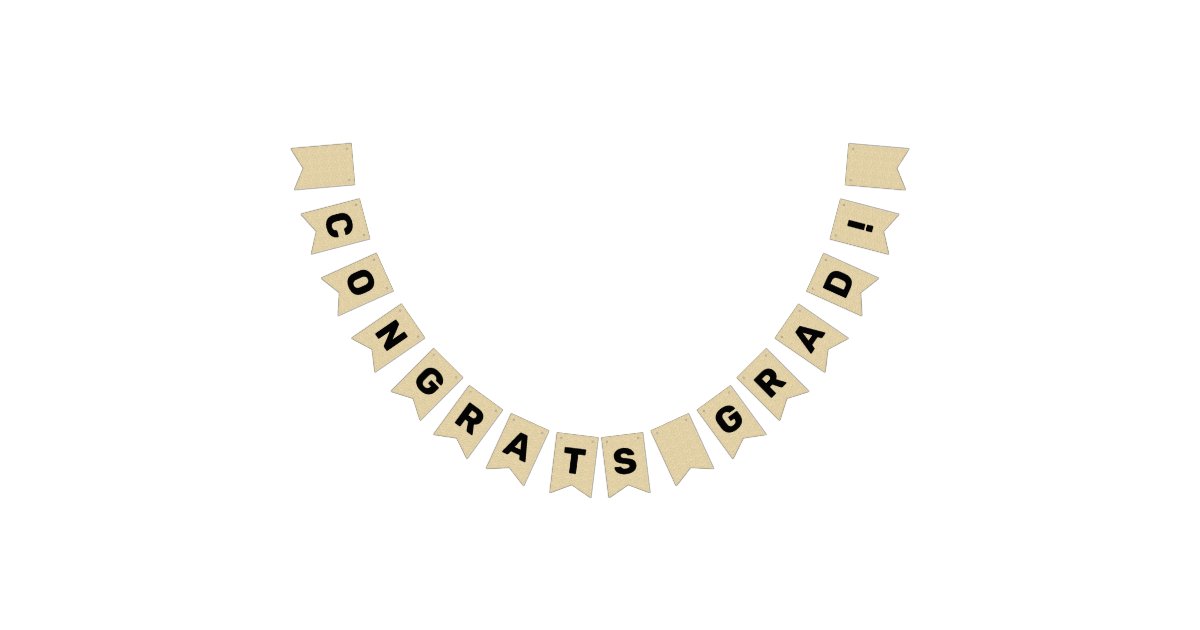 Congrats Grad Graduation Party Banner Black Gold | Zazzle