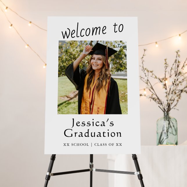Congrats Grad Graduation Party Photo Welcome Foam Board (In Situ (Stand))