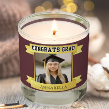 'CONGRATS GRAD' Graduation Photo Red & Gold