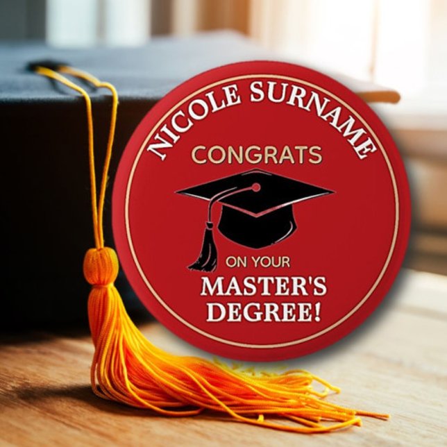 Congrats Grad! Master's degree custom  Button (Creator Uploaded)