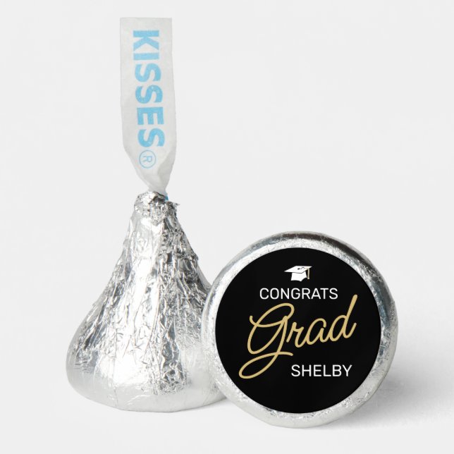 Congrats Grad Modern Script Graduation Hershey®'s Kisses® (Front)