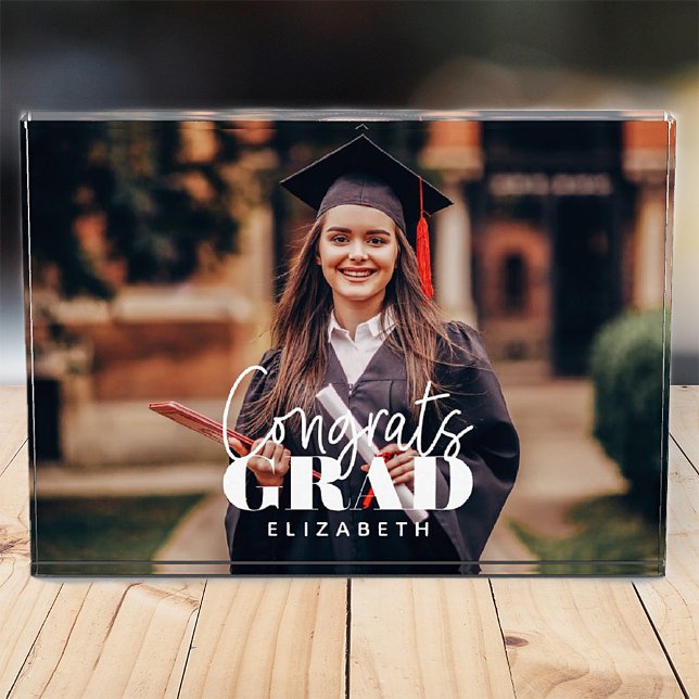 Congrats Grad Modern Simple Script Custom Photo Block (Creator Uploaded)