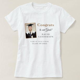 Congrats Grad Name Photo Graduation T-Shirt