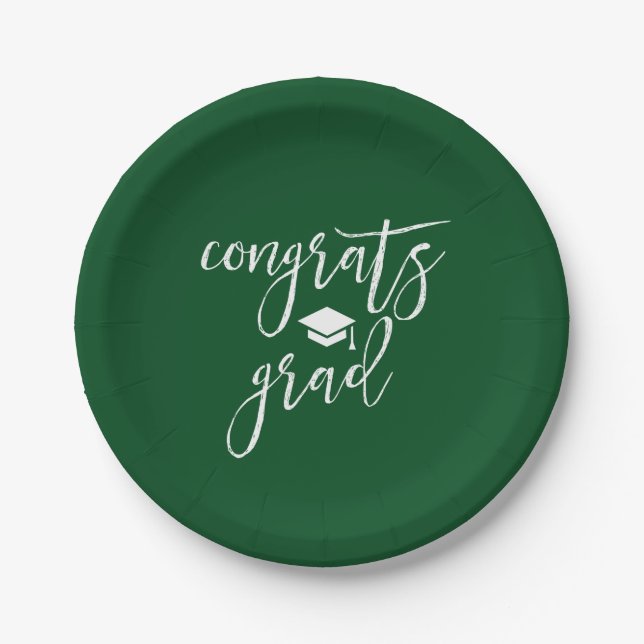 Congrats Grad Paper Plates (Front)