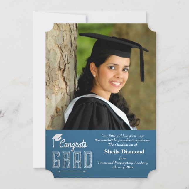 Congrats Grad Photo Graduation Announcement (Front)