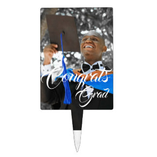 Congrats Grad Photo Graduation  Cake Topper