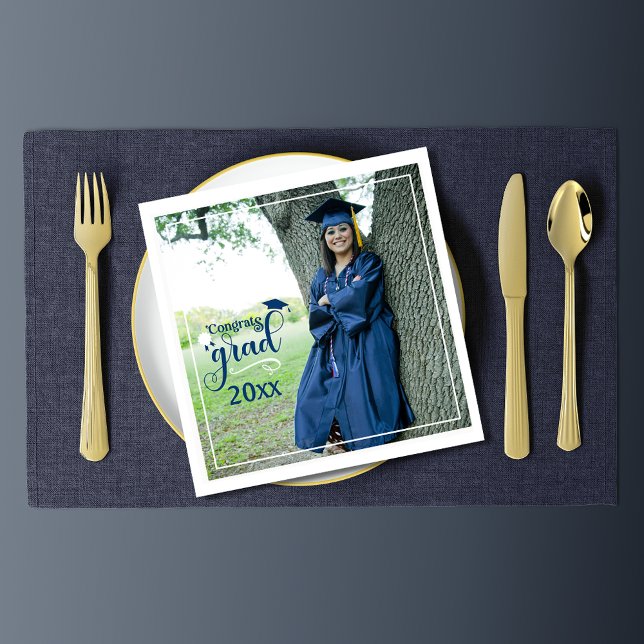 Congrats Grad Photo Graduation Napkins (Creator Uploaded)