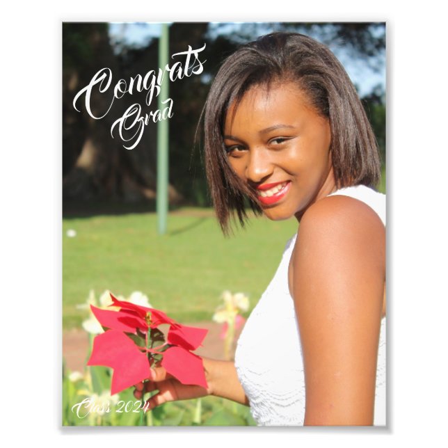 Congrats Grad Photo Graduation Photo Enlargement (Front)