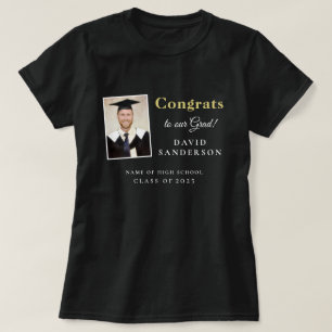 Congrats Grad Photo Name Graduation  T-Shirt
