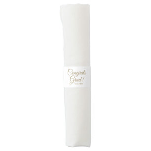 Congrats Grad white gold elegant class year Napkin Bands