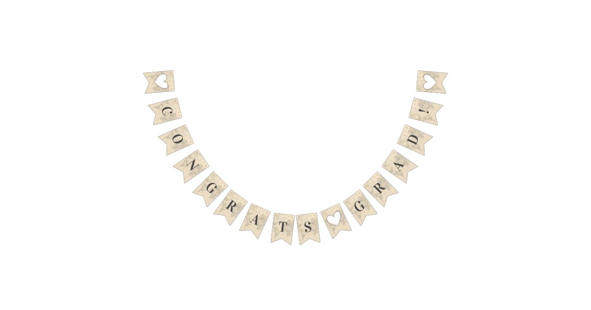 Congrats Grad World Travel Adventure Graduation Bunting Flags | Zazzle