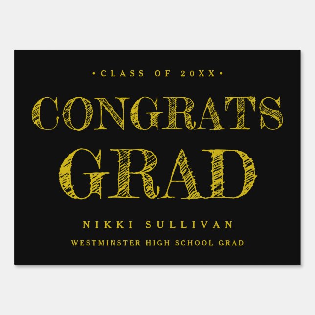 Congrats grad yard sign (Front)