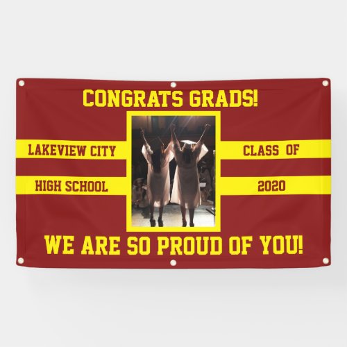 Congrats Grads Pick Your School Colors and Photo Banner