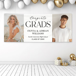 Congrats Grads Two Graduates Photo Banner
