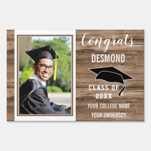 Congrats Graduate 2020 Guys Photo Graduation Wood Sign