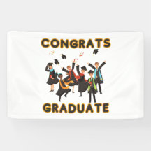 Congrats Graduate 2.5x4 Vinyl Banner