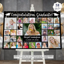 Congrats Graduate 31 Photo Collage Custom Color Foam Board