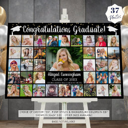 Congrats Graduate 37 Photo Collage Custom Color Foam Board