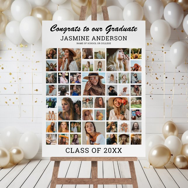 Congrats Graduate 46 Photo Collage Foam Board (Creator Uploaded)