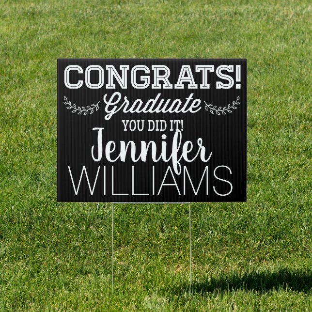 Congrats Graduate | Add Name Sign (Insitu)