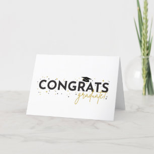 Congrats! Graduate Black and Gold Card