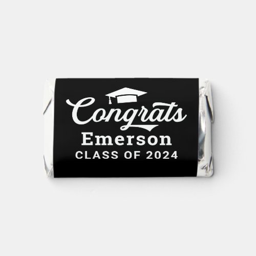Congrats Graduate Black Personalized Graduation Hersheys Miniatures