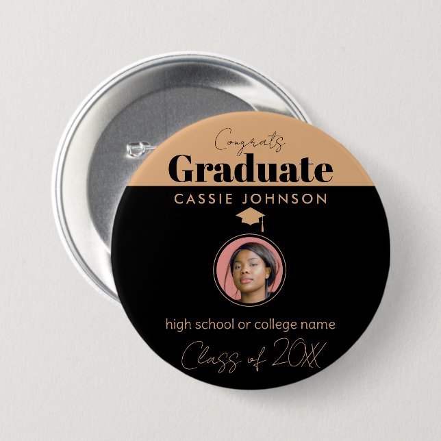 Congrats Graduate Class of 2023 Button (Front & Back)