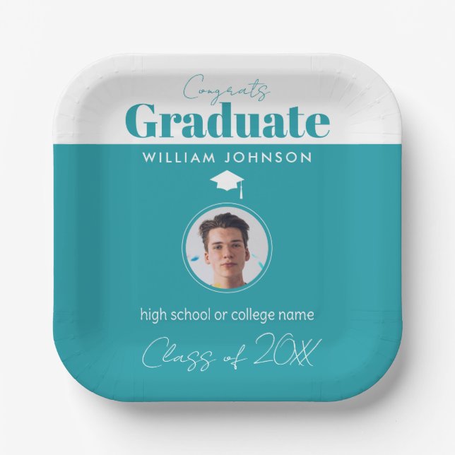 Congrats Graduate Class of 2023 Paper Plates (Front)