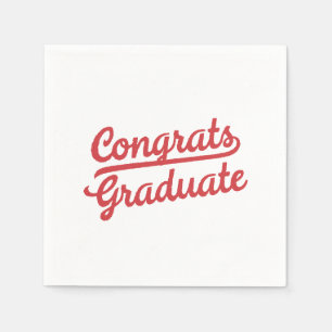 Congrats Graduate Classic Simple Sport Napkins
