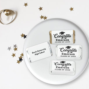 Congrats Graduate Custom Name White Hershey's Miniatures