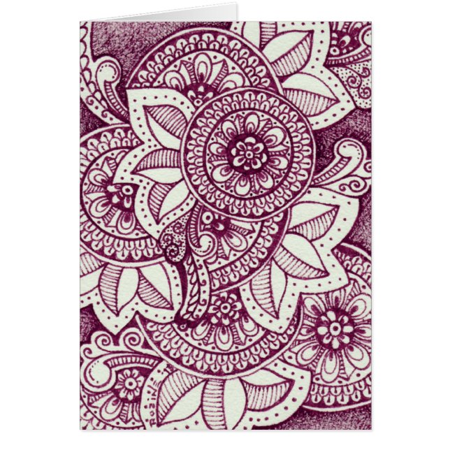 Congrats Graduate Damask Indian Mandala Thank You (Front)