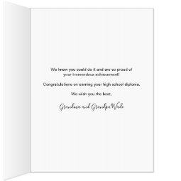 Congrats Graduate Fancy Script and Floral Card | Zazzle