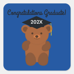 Congrats Graduate Graduation Bear #1 Stickers