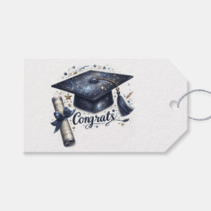Congrats Graduate, Graduation Cap and Diploma Gift Tags