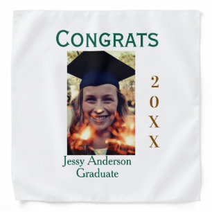 Congrats graduate green gold year 20XX namesimple Bandana