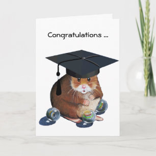 Congrats Graduate: Hamster: All Marbles Intact Card