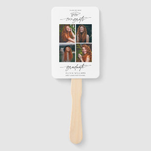 Congrats Graduate Hand Drawn Script Photo Collage Fan