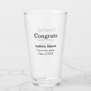 Congrats graduate name university name class 20XX Glass