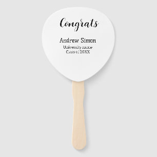 Congrats graduate name university name class 20XX Hand Fan