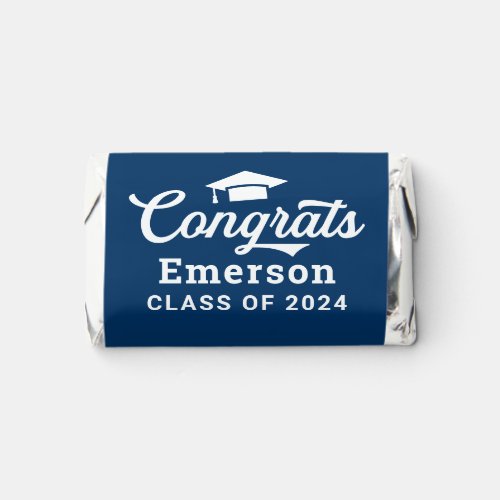 Congrats Graduate Navy Personalized Graduation Hersheys Miniatures